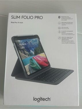 Logitech Slim Folio Pro Keyboard Case — Graphite Black